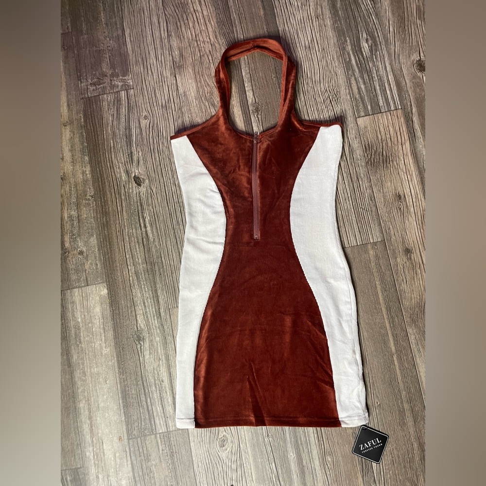 Velvet halter dress
